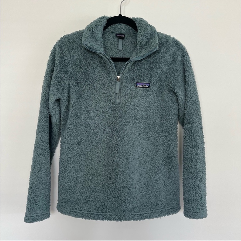 Patagonia Los Gatos Quarter Zip Fleece Pullover XS Blue Green